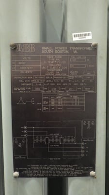 1000 KVA 4800 Delta Primary, 480Y/277 Secondary, ABB