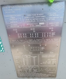 10000/12500 KVA, 69000 Delta x 46000 Delta Primary, 7200/12470Y/7200 Secondary, Solomon