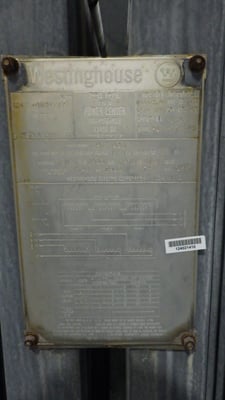 2000/2576 KVA 12470 Delta Primary, 480Y/277 Secondary, Westinghouse