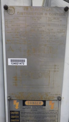 2500 KVA 12470 Delta Primary, 480Y/277 Secondary, General Electric