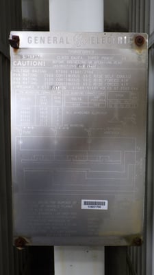2500/3500 KVA 67000 Delta Primary, 4160Y/2400 Secondary, General Electric