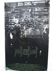 2500/2800 KVA 69000 Delta Primary, 12470Y/7200 Secondary, ABB