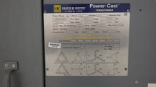 1500 KVA 13200 Delta Primary, 460Y/265 Secondary, Square D, Dry