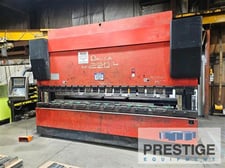 242 Ton, Amada #HFE-220-4S, 8-Axis CNC down acting hydraulic, 14' overall, 148" between housing, 2000, #43623