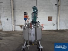 79 gallon Precision Stainless Reactor, 316L Stainless Steel, 45/100 psi, jacketed, 350°F., 1991