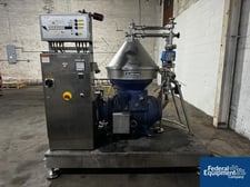 Alfa-Laval #VNPX-510" SGD-34-GS, disc centrifuge clarifier, Stainless Steel bowl, 6235 rpm max bowl speed, 29