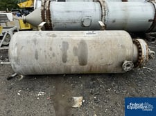 550 gallon Whiting Metals, Receiver, 316L Stainless Steel, 42" diameter x 90" straight side, dish ends, rated
