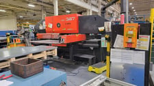 33 Ton, Amada #Pega-367, CNC turret punch, 44 station, 60" throat, 4.5" hole, Amadan 04PC, (2) work clamps