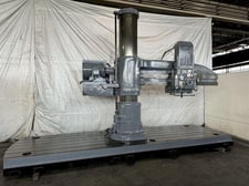8' -22" Carlton #5A, radial arm drill, 15-1500 RPM, 1986
