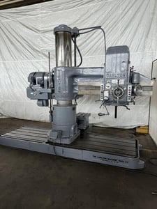 5' -17" Carlton #3A, radial arm drill, 18-1800 RPM, 18" spindle travel, #5MT taper, power arm elevation