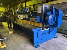 1/4" x 12' Cincinnati, power squaring shear, power Back Gauge, 12' squaring arm, adj rake, adj gap