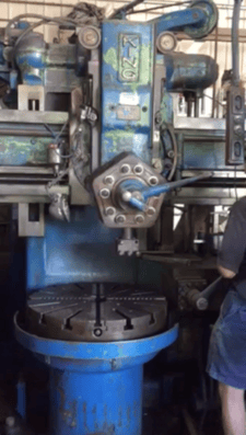 30" King, vertical turret lathe, 36" swing, 26" under rail, 5 position swivel turret head, 4 way turret side