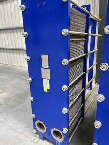 495 sq.ft., Kelvion, NF150LBA150, plate heat exchanger, 316L Stainless Steel, 145 psig @ 230°F, 2021