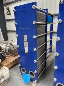 495 sq.ft., Kelvion, NF150LBA150, plate heat exchanger, 316L Stainless Steel plates, 145 psig @ 230&deg;F, 2021