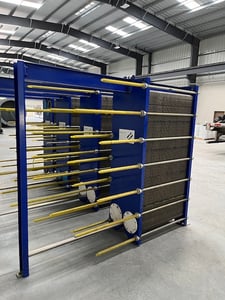 696 sq.ft., Kelvion, NF150LBA150, plate heat exchanger, 316L Stainless Steel plates, 145 psig @ 230&deg;F, 2021