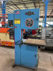 20" x 13" DoAll #2013-V, vertical band saw, 26" x26" tilting table, DWB15 blade welder, 1998