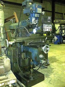 Bridgeport, Milling Machine, Vertical Turret, Ram Type, w/DRO, 10" x51" table, 100-4500 RPM, #40 Spindle, 3