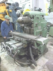 Gambin, Vertical Milling Machine, Ram Type, 12" x51" T-slot Milling Table, 22-200 RPM, 40 Spindle Speeds