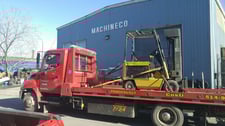 4000 lb. Clark & Lewis, Electric Forklift, 216" Lift height, 76" Low Profile height, quad Mast, 48 V