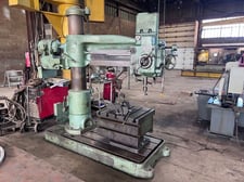 4' -11" Carlton, Radial Drill, 9" - 48" Face to Spindle Center, 17.5" - 4' 8.5" Spindle radius, #4 MT, 5 HP