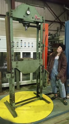 50 Ton, Wilson, H-Frame Hydraulic Press, 31" Interior width, 67" bed to ram nose, 102" overall height, 12