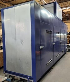 36" width x 72" H x 36" L Detroit Industrial, gas fired 4 compartment batch oven, Natural gas, 550°F, new