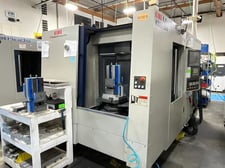 Kiwa #KMH-300F001, full 4th Axis CNC horizontal machining center, Fanuc 0iMD, 18.1" X, 18.1" Y, 13.7" Z