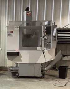Haas #Super-Mini-Mill, 4-Axis CNC vertical machining center, 16" X, 12" Y, 10" Z, 10000 RPM, 10 automatic
