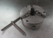 9" Auto Strong, 3-jaw universal D1-6 Camlock back lathe chuck with wrench (YMC)