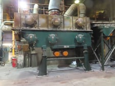 Carmen, fluid bed dryer, Stainless Steel bed with holes, 40" x 15' 6" long, w/vibratory feeder