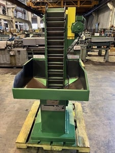 Warren #WL-1000, loader, 52" discharge height, 10" wide bucket, 1/2 HP DC motor, casters