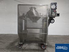 3 cu.ft. Gemco Sland Cone Blender, Stainless Steel, rated 150#/ cu ft max material density, on legs with 1 hp