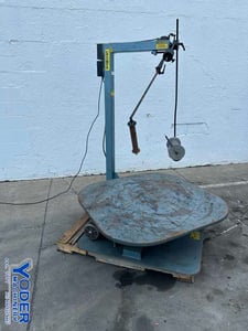 6000 lb. Coilmate #CM6048, pallet decoiler, 48" outside dimension, 48" platform size, 3/4 HP, 1997