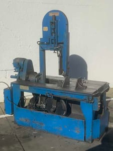 18" x 18" Marvel #8, vertical band saw, 14' 6" x 3/4" blade, power feed, 45&deg; head tilt, 1 HP
