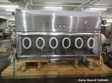 Isolator, Howorth, 316L Stainless Steel, 9' 6"L x 24" D x 36" H chamber, 6 gloves with side access door