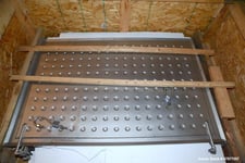 14 sq.ft., Paul Mueller, 7 heat transfer plates, dimple jacket style, 50 psi/FV