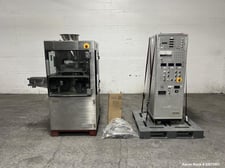 8 Ton, Kikusui Libra #836KAWC Z, rotary tablet press, 36 station, 216000 tablets per hour, B-tooled, 16mm