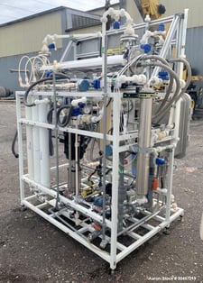 Ionics Life Sciences RO system, 4" diameter x 48" long, 3 HP Grundfos pump