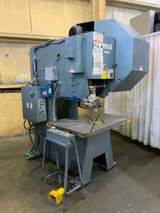 55 Ton, Rousselle #G1-55DT, gap frame press, 2" stroke, air clutch & brake, 120 SPM, 1994