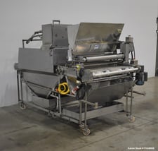 Custom Dry Ingredient Spreader w/Spray Nozzles, 35.5" wide Spreader, 36" width x 84" L Wire Mesh Belt, 230 V