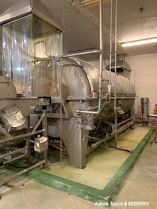 Dodman Ltd. #DST-010, Meat/Vegetable Blanching System, 7' 5" width x 18' 5" L x 9' 1" H Pump & Manifold, 59"