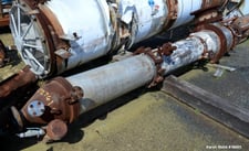 21.6 sq.ft. Luwa #NL3-300/2200/HT, Thin Film Evaporator, Stainless Steel, 12" diameter x 96" L, 2 sections