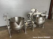 60 gallon Groen #DTA-3-60-SP, Twin Kettle w/Twin Pivoting Agitator, 45 psi @ 300 F, 230/460 V