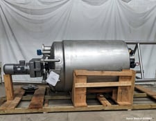 500 gallon A &B Process Systems, Jacketed Processor Tank, Stainless Steel, 48" diameter x 49" straight side