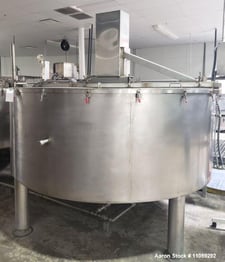 500 gallon Groen, Cooker/Cooling Kettle w/Sweep Agitation & Scraper Blades, 3" outlet, 50 psi @ 200 F, 2 HP
