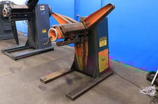 5000 lb. Cooper Weymouth #5000-18P, non-motorized uncoiler, 18" width, 60" outside dimensions, 14"-18" ID