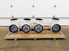 12" Glass lined pipe fitting connection tee, DeDietrich, new, set of 4