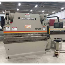 250 Ton, Accurpress #72508, Hydraulic Press Brake, 8' overall, 76" between housing, 8" stroke, 10" throat