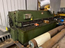 1/4" x 10' Summit #10x1/4, hydraulic squaring shear, 12" throat, 13 hydraulic hold downs, 15 HP