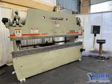 100 Ton, Accurpress #710010, hydraulic press brake, 10' overall, 100" between housing, 8" stroke, 10 HP, 2002